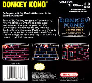 Classic NES Series: Donkey Kong - Box - Back Image
