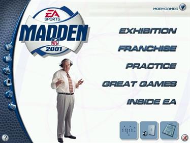Madden NFL 2001 - Screenshot - Game Select Image
