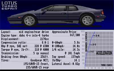 The Supercars: Test Drive II Car Disk - Screenshot - Game Select Image