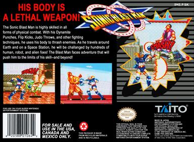 Sonic Blast Man - Box - Back Image