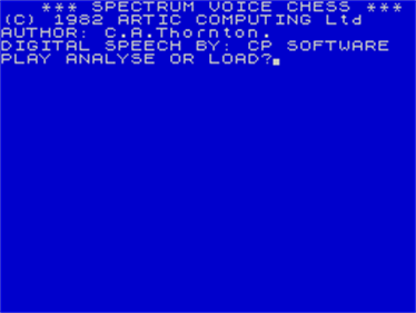 Spectrum Voice Chess - Screenshot - Game Title Image