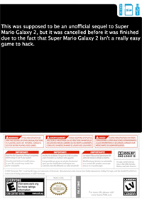 Super Mario Galaxy 2.5 - Box - Back Image