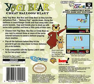 Yogi Bear: Great Balloon Blast - Box - Back Image