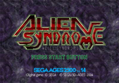 Sega Ages 2500 Series Vol. 14: Alien Syndrome - Screenshot - Game Title Image