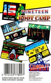 Nineteen: Boot Camp - Box - Back Image