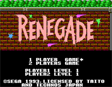 Renegade - Screenshot - Game Title Image