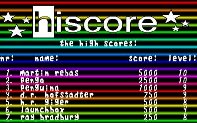 Pengo - Screenshot - High Scores Image