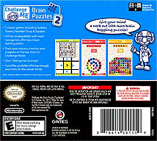 Challenge Me: Brain Puzzles 2 - Box - Back Image