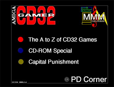 Amiga CD32 Gamer Cover Disc 22 - Screenshot - Game Select Image