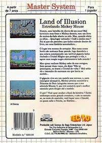 Land of Illusion Starring Mickey Mouse - Box - Back Image