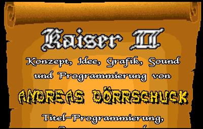 Kaiser II - Screenshot - Game Title Image