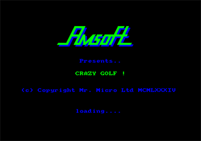 Crazy Golf - Screenshot - Game Title Image