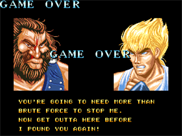 Fighter's History - Screenshot - Game Over Image