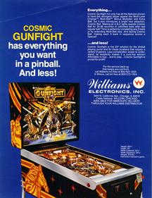 Cosmic Gunfight - Advertisement Flyer - Back Image