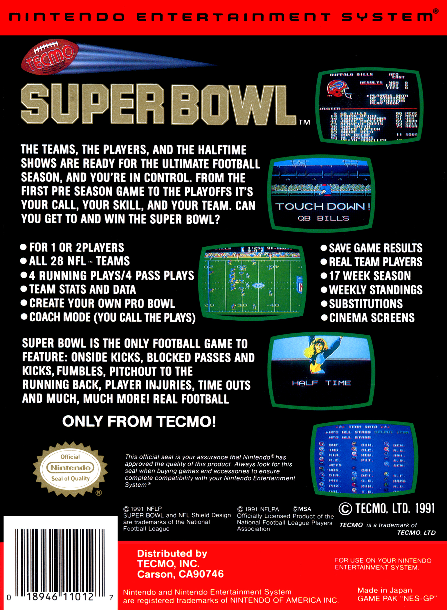 Tecmo Super Bowl Images LaunchBox Games Database