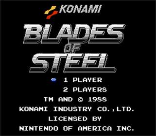 Blades of Steel - Screenshot - Game Title Image