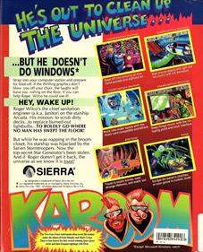 Space Quest 1: Roger Wilco in the Sarien Encounter - Box - Back Image