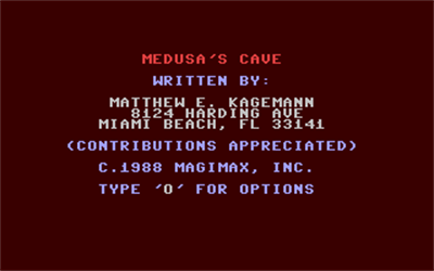 Medusa's Cave - Screenshot - Game Title Image