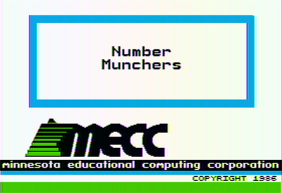 Number Munchers - Screenshot - Game Title Image