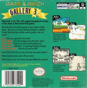 Game & Watch Gallery 3 - Box - Back Image
