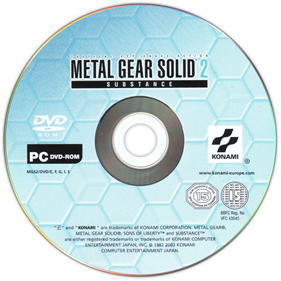 Metal Gear Solid 2: Substance - Disc Image