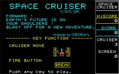 Space Cruiser - Screenshot - Game Title Image