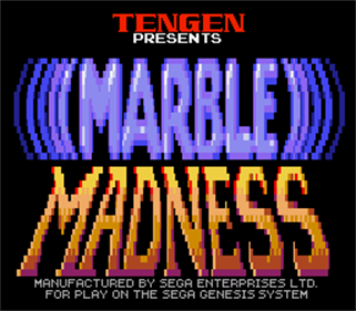 Marble Madness (Tengen) - Screenshot - Game Title Image