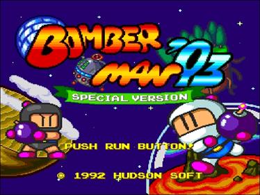 Bomberman '93 Special - Screenshot - Game Title Image