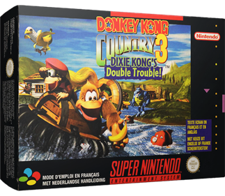 Donkey Kong Country 3: Dixie Kong's Double Trouble! - Box - 3D Image