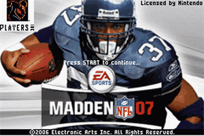Madden NFL 07 - Screenshot - Game Title Image