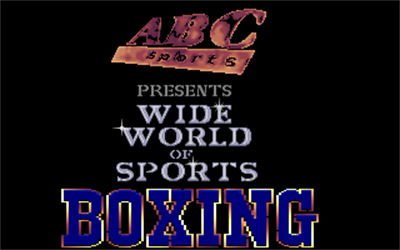 ABC Wide World of Sports Boxing - Screenshot - Game Title Image