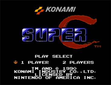 Super C - Screenshot - Game Title Image