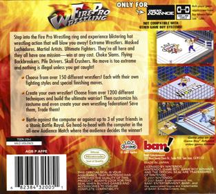 Fire Pro Wrestling - Box - Back Image