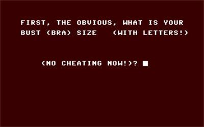A Sex Quiz - Screenshot - Gameplay Image