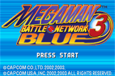 Mega Man Battle Network 3: Blue Version - Screenshot - Game Title Image