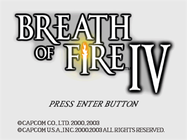 Breath of Fire IV - Screenshot - Game Title Image