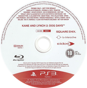 Kane & Lynch 2: Dog Days - Disc Image