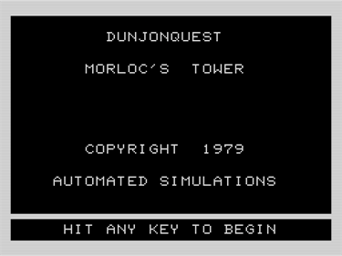 Morloc's Tower - Screenshot - Game Title Image