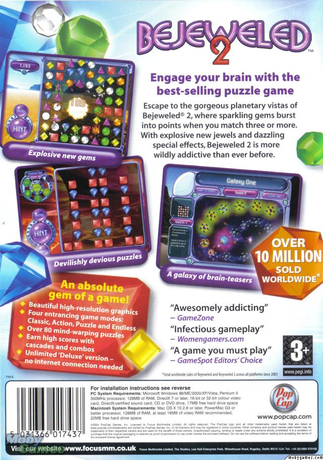 activation code for bejeweled 2 deluxe