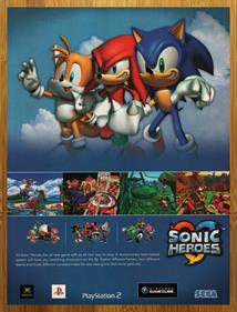 Sonic Heroes - Advertisement Flyer - Front Image