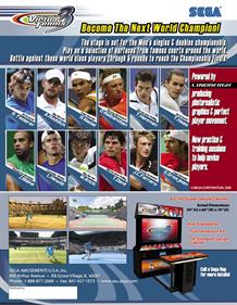 Virtua Tennis 3 - Advertisement Flyer - Back Image
