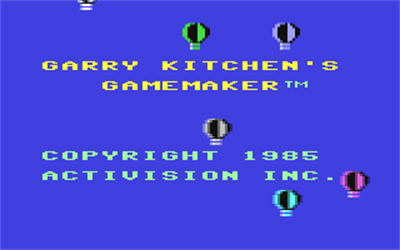 Garry Kitchen's GameMaker - Screenshot - Game Title Image