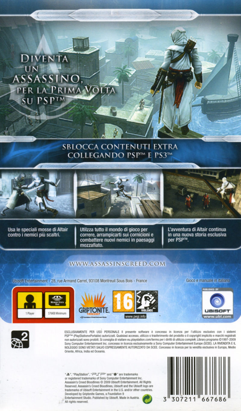 Assassins Creed; Bloodlines PSP Box Art Cover by Xupmatoih