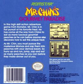 Mr. Chin's Gourmet Paradise - Box - Back Image