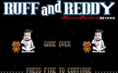 Ruff and Reddy in the Space Adventure - Screenshot - Game Over Image