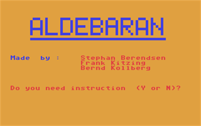 Aldebaran - Screenshot - Game Title Image