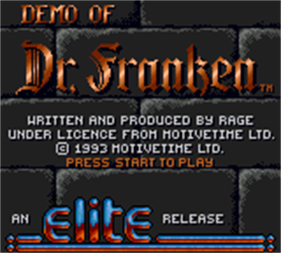 Dr. Franken - Screenshot - Game Title Image