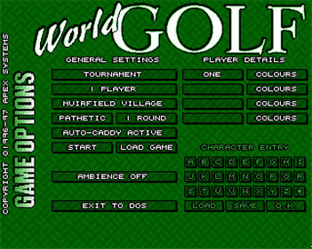 Amiga World Golf - Screenshot - Game Title Image