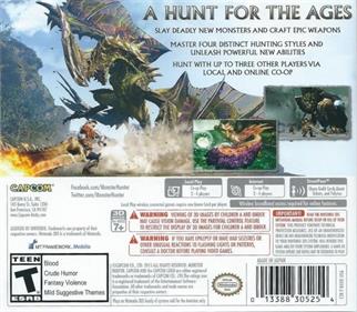 Monster Hunter Generations - Box - Back Image