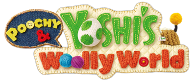 Poochy & Yoshi's Woolly World - Clear Logo Image